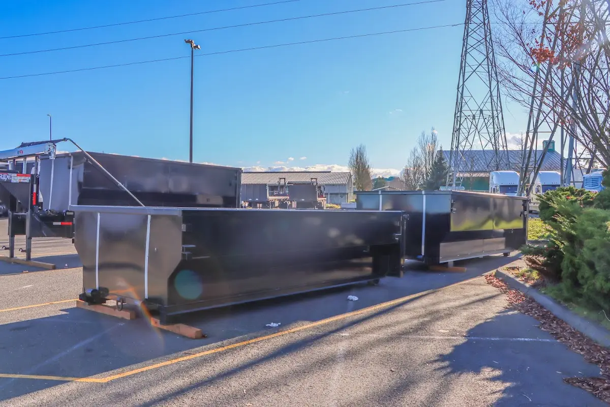 Roll-off dumpster ready for waste disposal at job site for Roofing Dumpster Rental in Oro Valley